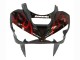 2003-2004 Kawasaki ZX6R Motorcycle Fairings - Glossy Black Red Flame Australia