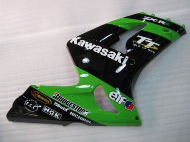 Affordable 2003-2004 Kawasaki ZX6R Motorcycle Fairings - Green Black Elf Bridgestone Australia