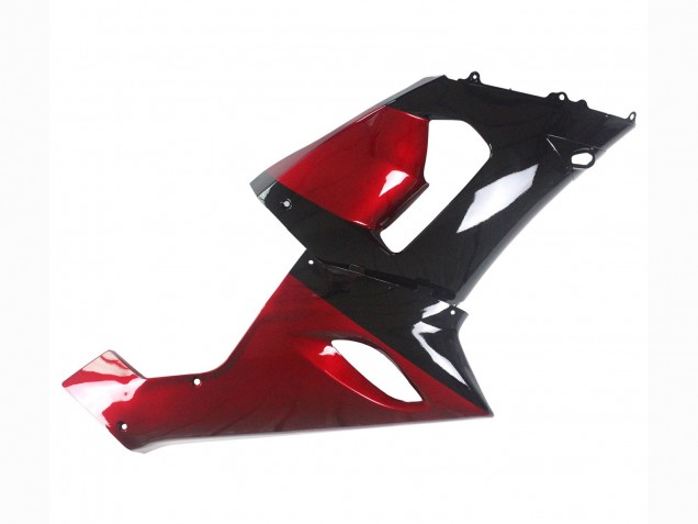 2005-2006 Kawasaki ZX6R Motorcycle Fairing - Red Glossy Black Australia