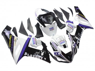 Affordable 2005-2006 Kawasaki ZX6R Motorcycle Fairings - White Purple Black Rizoma Playboy DENSO Australia