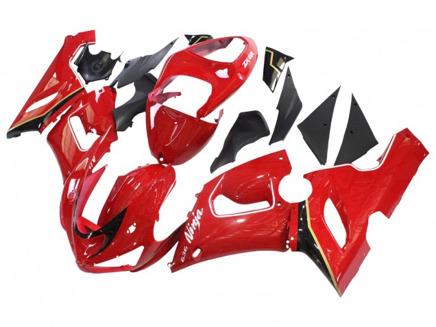 2005-2006 Kawasaki ZX6R Motorcycle Fairings - Red Yellow Black Australia
