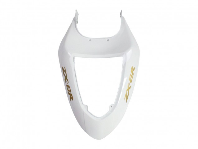 2005-2006 Kawasaki ZX6R Motorcycle Fairings - White Black Gold Ninja Australia
