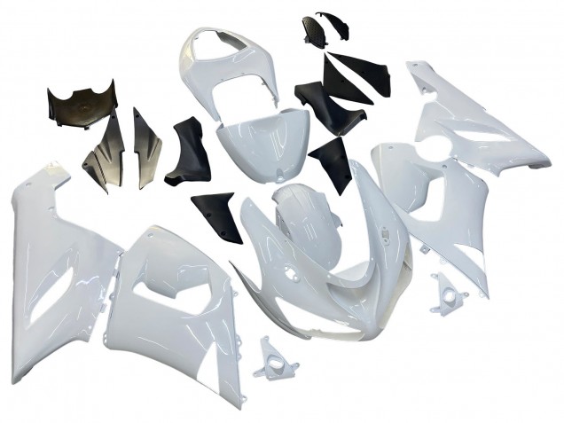 2005-2006 Kawasaki ZX6R Motorcycle Fairings - White Australia