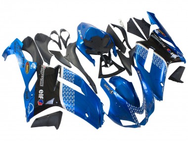 Affordable 2007-2008 Kawasaki ZX6R Motorcycle Fairings - Black Blue Elf Australia