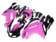 2007-2008 Kawasaki ZX6R Motorcycle Fairings - Black Pink Ninja Australia