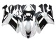 2007-2008 Kawasaki ZX6R Motorcycle Fairings - Black White Ninja Australia