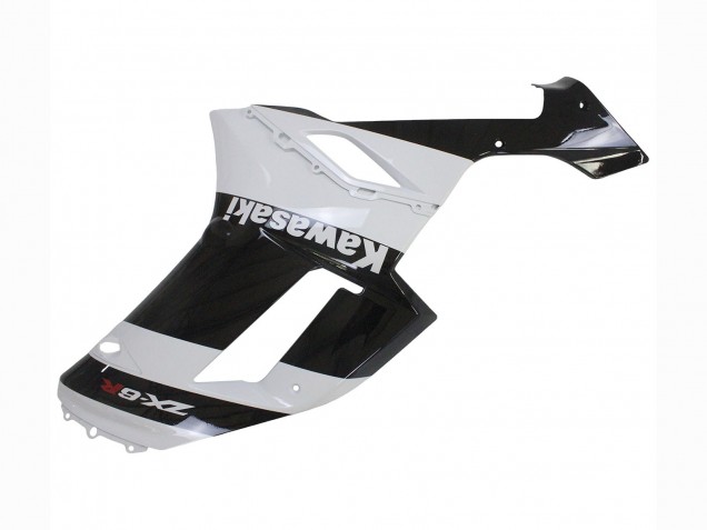 2007-2008 Kawasaki ZX6R Motorcycle Fairing - White Black Australia