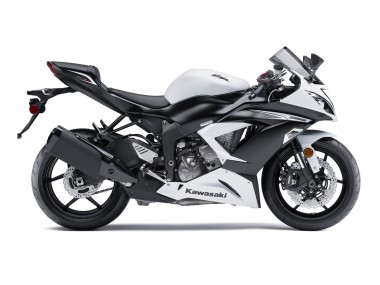 Affordable 2009-2012 Kawasaki ZX6R Motorcycle Fairing - White Matte Black Australia