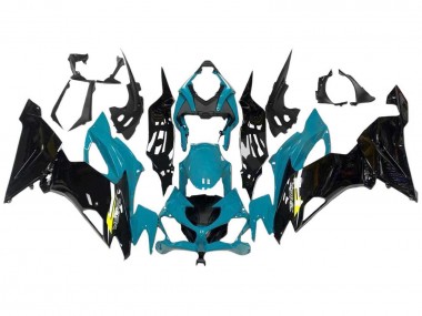 Affordable 2009-2012 Kawasaki ZX6R Motorcycle Fairings - Light Blue Glossy Black Yellow Australia