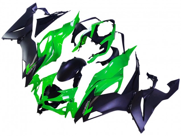 2019-2022 Kawasaki ZX6R Motorcycle Fairings - Green Matte Black Australia