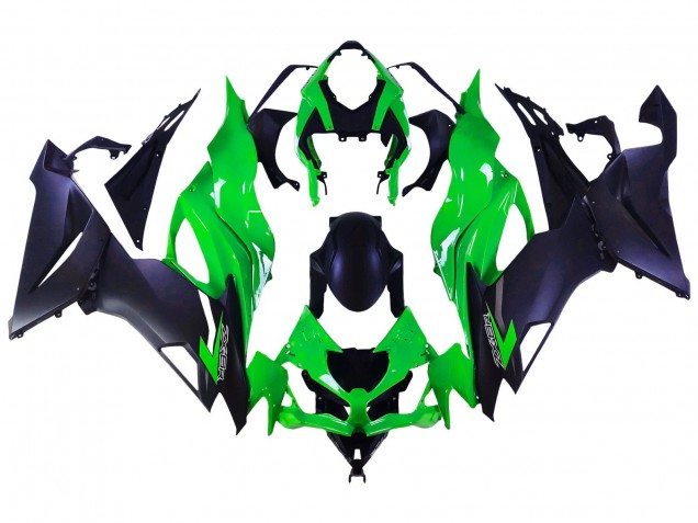 2019-2022 Kawasaki ZX6R Motorcycle Fairings - Green Matte Black Australia