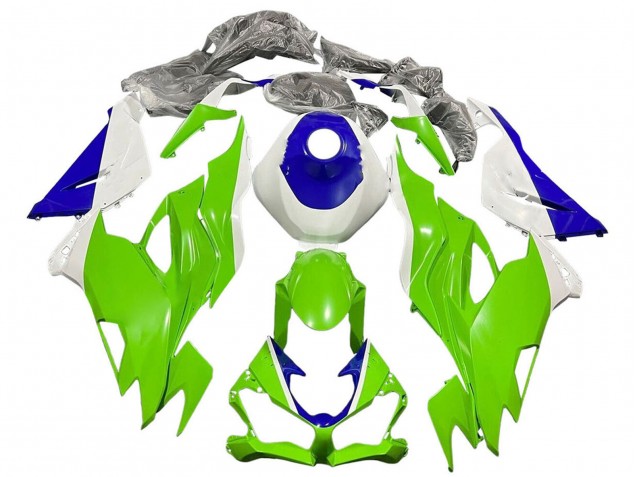 2019-2022 Kawasaki ZX6R Motorcycle Fairings - White Blue Green Australia