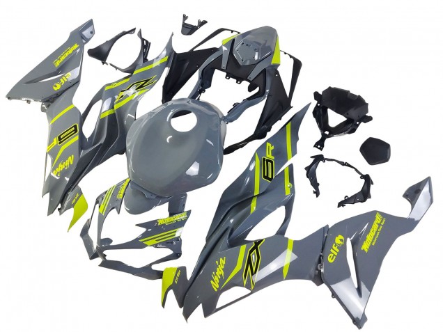 2019-2022 Kawasaki ZX6R Motorcycle Fairings - Nardo Grey Yellow Australia