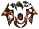 2000-2002 Suzuki GSXR1000 Motorcycle Fairings - Glossy Black Orange Flame Australia