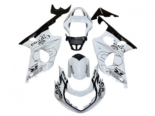 2000-2002 Suzuki GSXR1000 Motorcycle Fairings - White Black Motul Corona Australia