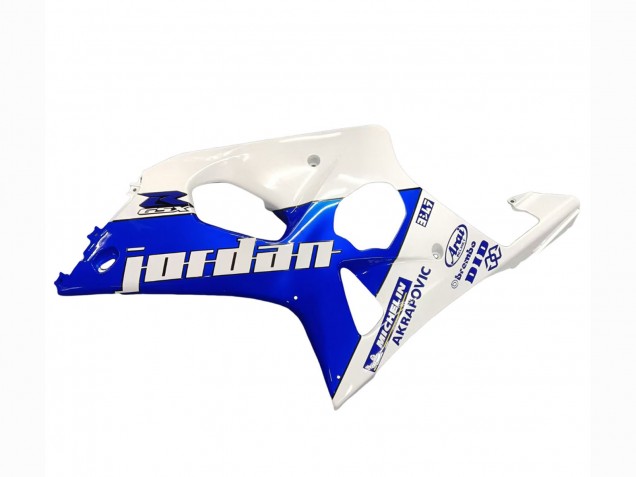 2000-2002 Suzuki GSXR1000 Motorcycle Fairings - White Blue Jordan 59 Australia