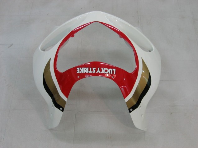 2000-2002 Suzuki GSXR1000 Motorcycle Fairings - White Red Lucky Strike Australia