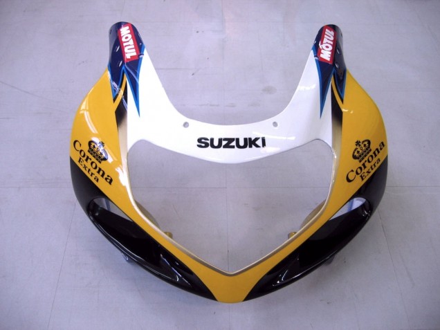 2000-2002 Suzuki GSXR1000 Motorcycle Fairings - Yellow Dark Blue White Motul Corona Australia
