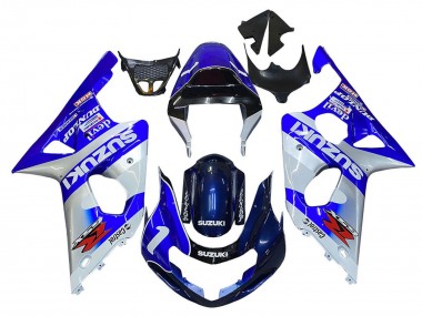 Affordable 2000-2002 Suzuki GSXR1000 Motorcycle Fairings - Blue White Silver Castrol Dunlop Australia