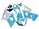 2003-2004 Suzuki GSXR 1000 Motorcycle Fairings - White Light Blue Gold Australia