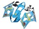 2003-2004 Suzuki GSXR 1000 Motorcycle Fairings - Light Blue Yellow Black Rizla Motul Australia
