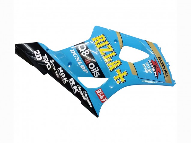 2003-2004 Suzuki GSXR 1000 Motorcycle Fairings - Light Blue Yellow Black Rizla Motul Australia