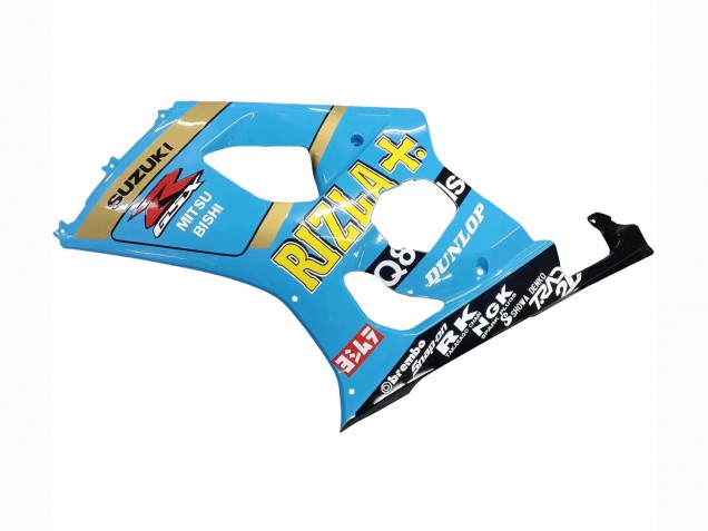 2003-2004 Suzuki GSXR 1000 Motorcycle Fairings - Light Blue Yellow Black Rizla Motul Australia