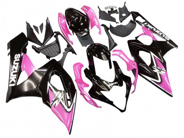 2005-2006 Suzuki GSXR 1000 Motorcycle Fairings - Glossy Black Pink Australia