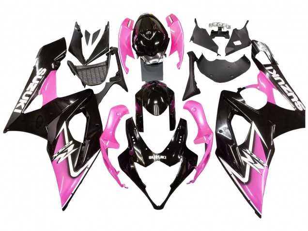 2005-2006 Suzuki GSXR 1000 Motorcycle Fairings - Glossy Black Pink Australia