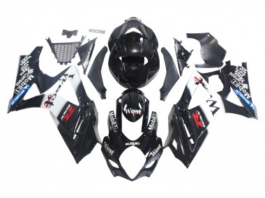 Affordable 2007-2008 Suzuki GSXR 1000 Motorcycle Fairings - Glossy Black White West Australia