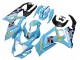 2007-2008 Suzuki GSXR 1000 Motorcycle Fairings - Light Blue Yellow Black Motul Rizla Australia