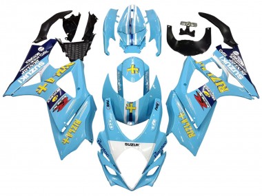 Affordable 2007-2008 Suzuki GSXR 1000 Motorcycle Fairings - Light Blue Yellow Black Motul Rizla Australia