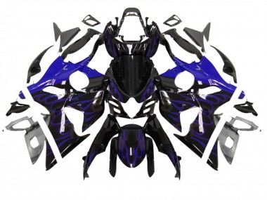 Affordable 2007-2008 Suzuki GSXR 1000 Motorcycle Fairing - Glossy Black Blue Flame Australia
