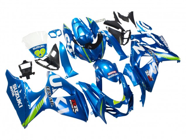 2009-2016 Suzuki GSXR 1000 Motorcycle Fairings - Light Blue Green Motul 29 Ecstar Australia