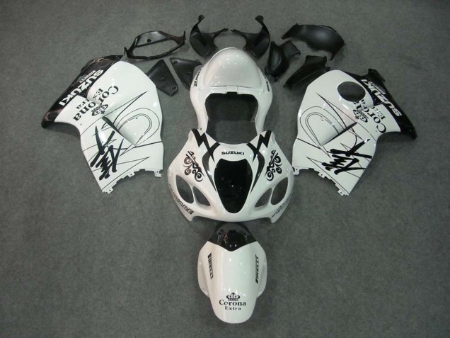 1996-2007 Suzuki GSXR 1300 Hayabusa Motorcycle Fairings - White Black Corona Australia