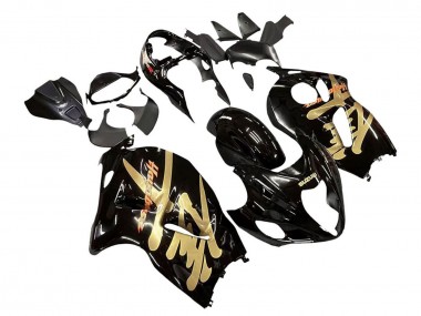 Affordable 1996-2007 Suzuki GSXR 1300 Hayabusa Motorcycle Fairings - Glossy Black Gold Hayabusa Australia