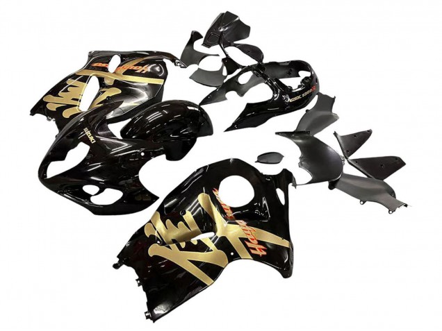 1996-2007 Suzuki GSXR 1300 Hayabusa Motorcycle Fairings - Glossy Black Gold Hayabusa Australia