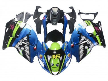 Affordable 1996-2007 Suzuki GSXR 1300 Hayabusa Motorcycle Fairings - Blue Green Shark 46 Australia