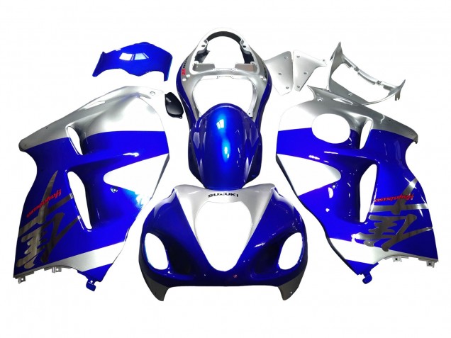 1996-2007 Suzuki GSXR 1300 Hayabusa Motorcycle Fairings - Blue Silver Hayabusa Australia