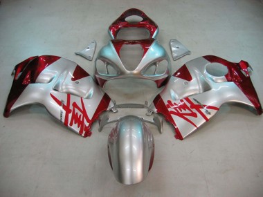 Affordable 1996-2007 Suzuki GSXR 1300 Hayabusa Motorcycle Fairings - Silver Red Hayabusa Australia