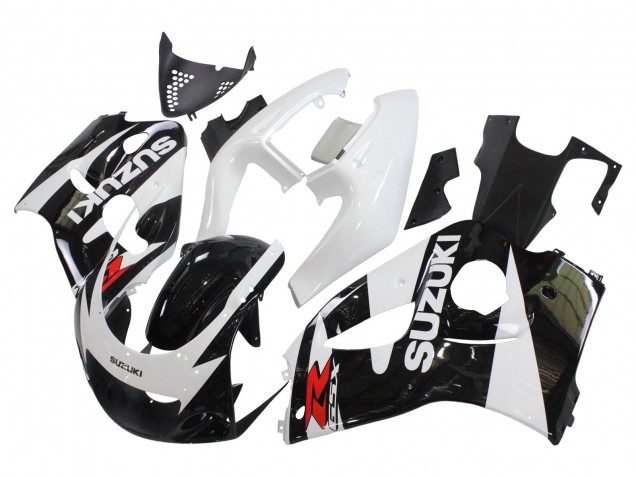 1996-2000 Suzuki GSXR 600 / GSXR 750 Motorcycle Fairings - Black White Australia