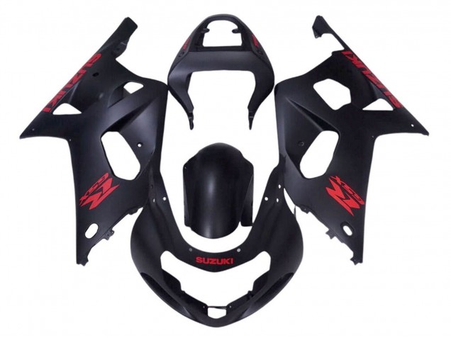 2001-2003 Suzuki GSXR 600 / GSXR 750 Motorcycle Fairings - Matte Black Red Australia