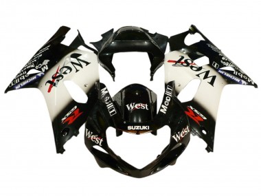 Affordable 2001-2003 Suzuki GSXR 600 / GSXR 750 Motorcycle Fairings - Glossy Black White West Red Australia