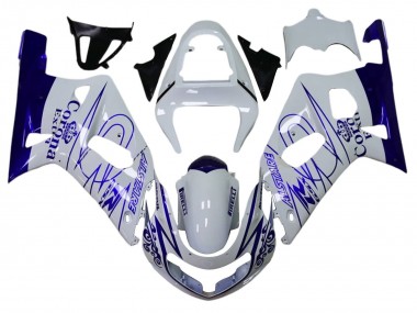 Affordable 2001-2003 Suzuki GSXR 600 / GSXR 750 Motorcycle Fairings - White Blue Corona Alstare Australia