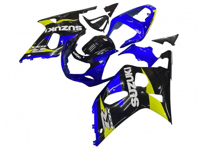 2001-2003 Suzuki GSXR 600 / GSXR 750 Motorcycle Fairings - Blue Yellow Glossy Black Australia