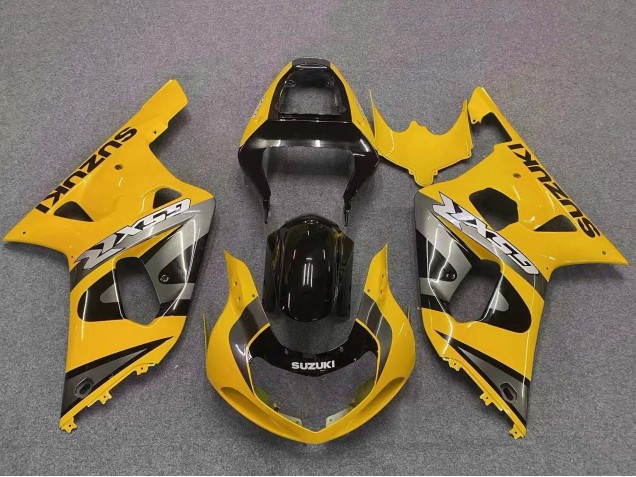 2001-2003 Suzuki GSXR 600 / GSXR 750 Motorcycle Fairing - Yellow Grey Glossy Black Australia