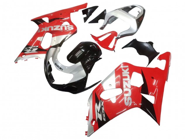 2001-2003 Suzuki GSXR 600 / GSXR 750 Motorcycle Fairing - Red White Glossy Black Australia