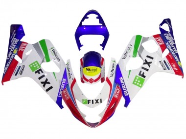 Affordable 2004-2005 Suzuki GSXR 600 / GSXR 750 Motorcycle Fairings - White Blue Red Yellow Green Fixi Australia