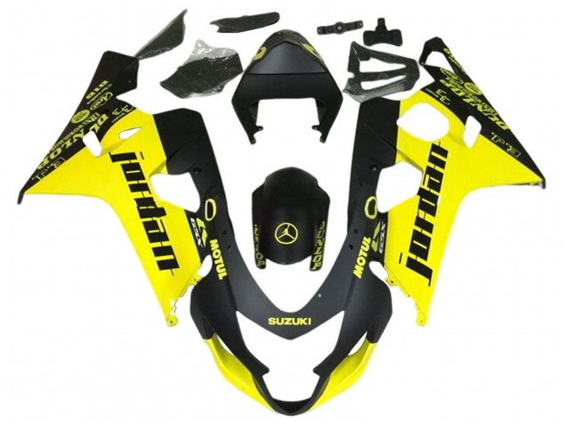 2004-2005 Suzuki GSXR 600 / GSXR 750 Motorcycle Fairings - Black Yellow Jordan Australia