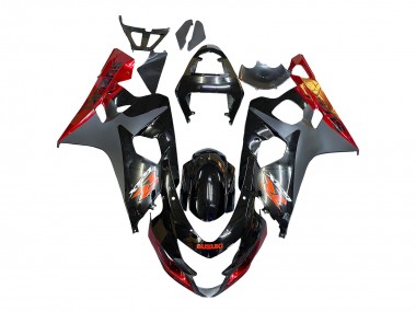 Affordable 2004-2005 Suzuki GSXR 600 / GSXR 750 Motorcycle Fairings - Black Grey Red Australia